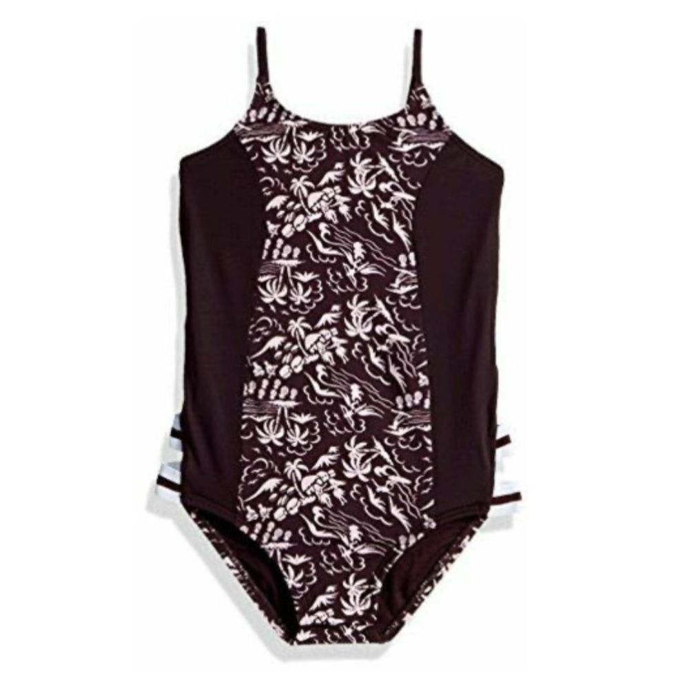 Hobie Girls Burgundy One Piece Swimsuit